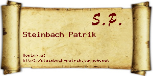 Steinbach Patrik névjegykártya