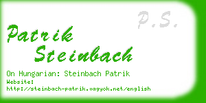 patrik steinbach business card